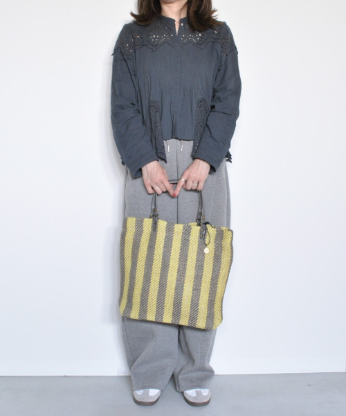 トートバッグ 「手機ならではの質感」CL3761 HAND＆WORK STRIPE JUTE TOTE レディース メンズ_14