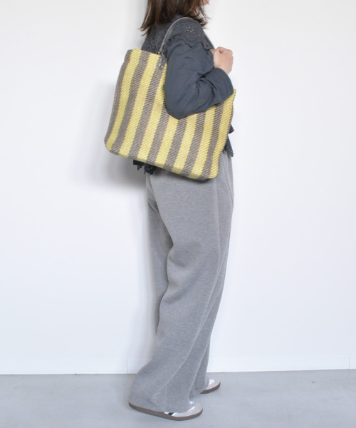 トートバッグ 「手機ならではの質感」CL3761 HAND＆WORK STRIPE JUTE TOTE レディース メンズ_15