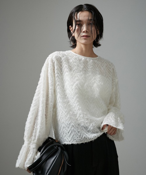 「SALON adam et rope'」 長袖ブラウス FREE オフホワイト レディース
