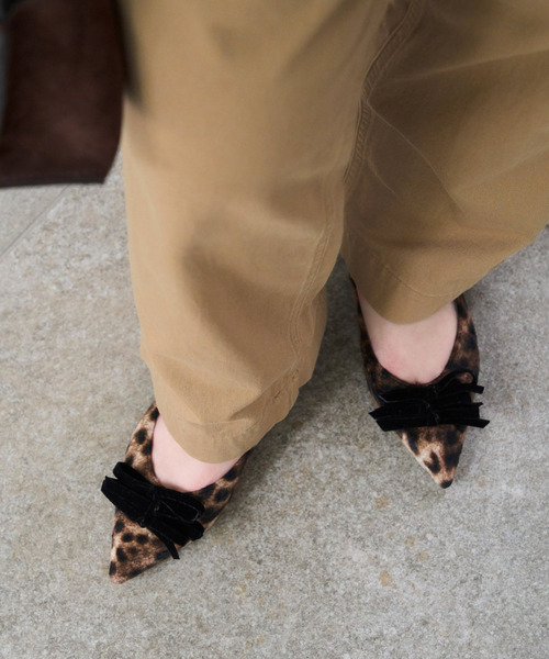 LE TALON（ル タロン） シューズ ポインテッドメニーリボンフラット