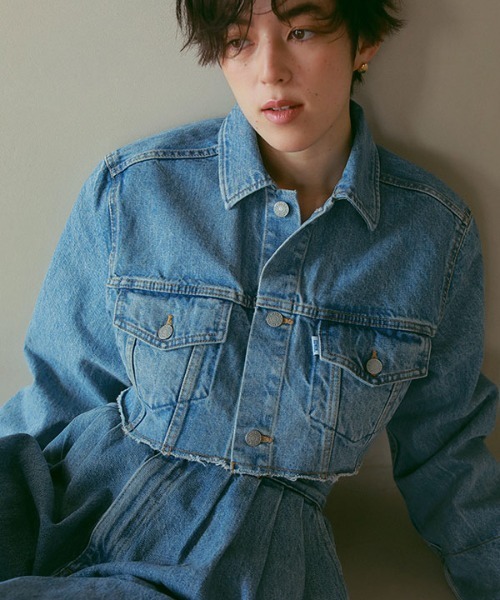 「ETRE TOKYO」 長袖シャツ「EDWINコラボ」 FREE ネイビー レディース ETRE TOKYO 「ETRE TOKYO」 長袖シャツ「EDWINコラボ」 FREE