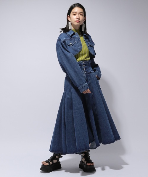 HARE（ハレ） デニムスカート FREE ブルー レディース : ZOZOTOWN