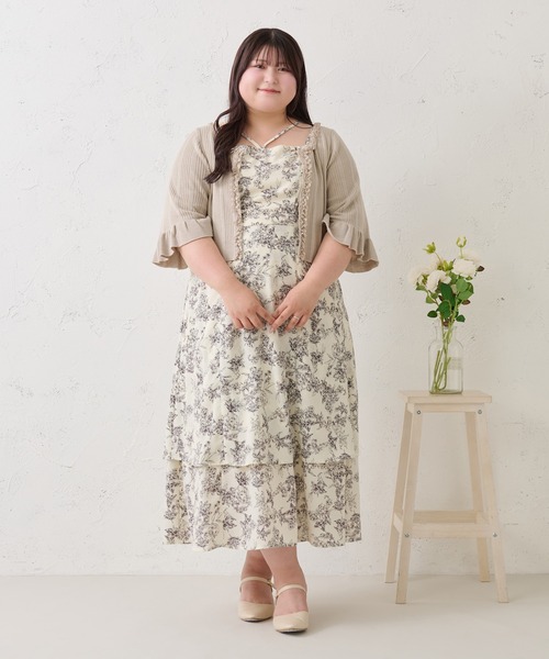 Louiosy ニット セーター 「大きいサイズ」フリルリブニット