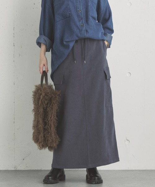 DOUX ARCHIVES（ドゥアルシーヴ） スカート フェイクスエードカーゴ