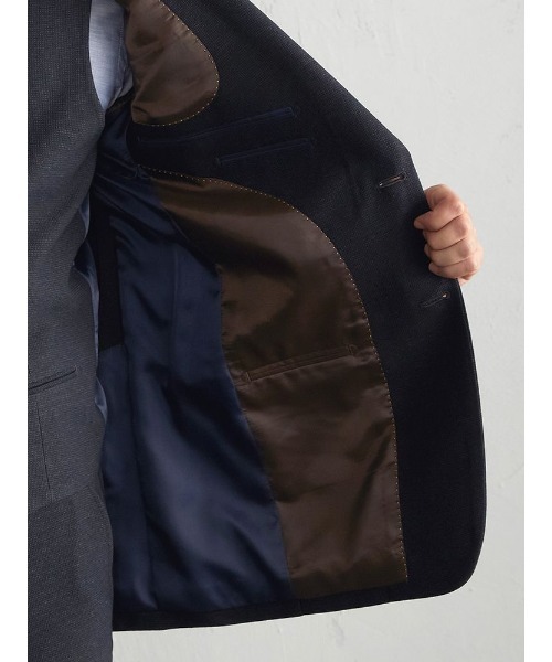 【未使用品】パーフェクトスーツファクトリー スーツ A5 メンズ 無地 ネイビー Perfect Suit FActory 「Perfect FActory」 3ピーススーツ A5