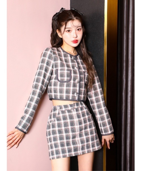 Darich（ダーリッチ） ノーカラージャケット FREE グレー レディース