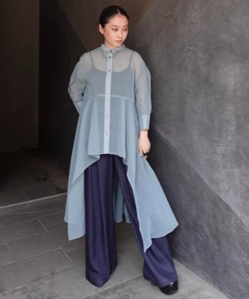 ADORE（アドーア） ブラウス シャツ ソフトオーガンジーブラウス