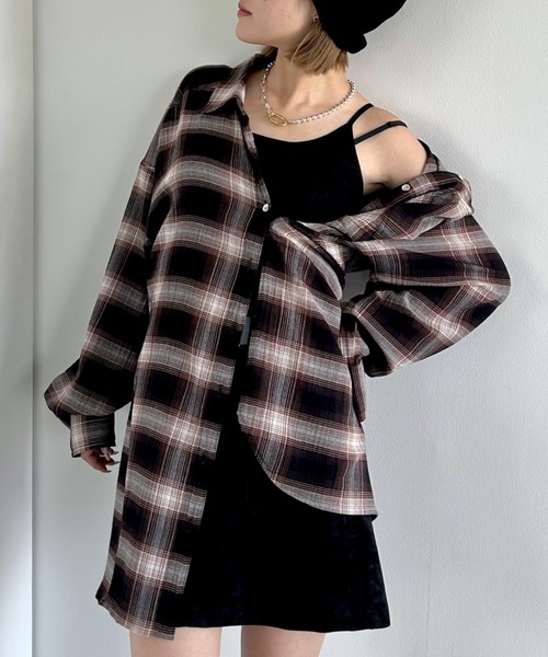 Dona様確認用 PAGEBOY（ページボーイ） ブラウス シャツ オンブレチェック2WAY