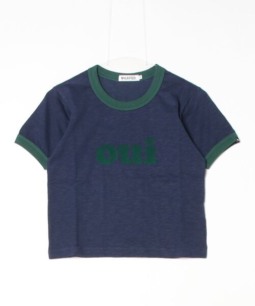 「MILKFED.」 半袖Tシャツ S ネイビー レディース
