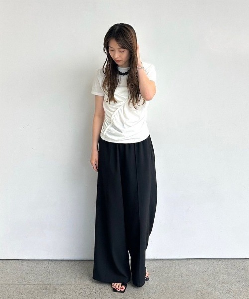 トップス Soduk gather tshirt トップス Soduk gather tshirt t-shirt | soduk | スドークの