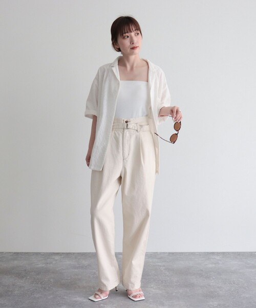 「fredy emue」 デニムパンツ 36 アイボリー レディース