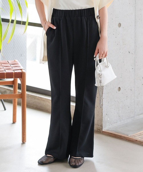 パンツ 「 低身長向けサイズ 」 美脚見えストレッチイージーパンツ