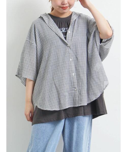 Samansa Mos2（サマンサモスモス） ブラウス シャツ コットンボイル