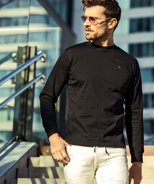 1PIU1UGUALE3 RELAX 「1PIU1UGUALE3 」 長袖Tシャツ S ブラック メンズ