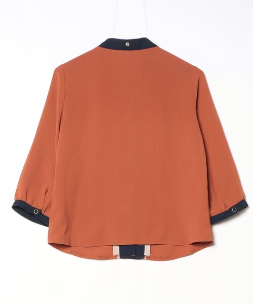 「REDYAZEL」 7分袖ブラウス S ブラウン レディース_画像2