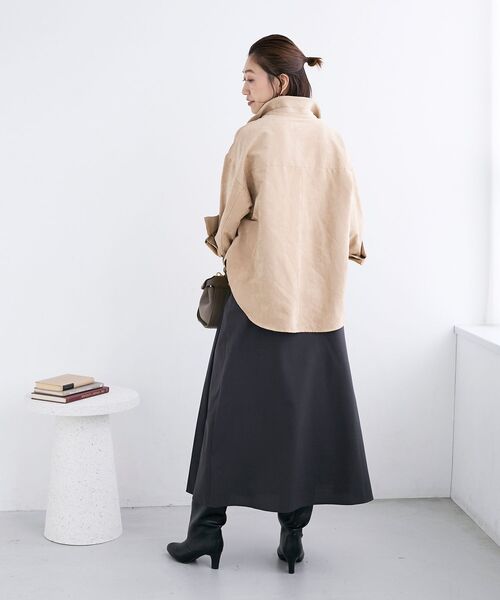 le.coeur blanc（ルクールブラン） スカート グレンチェックフロント