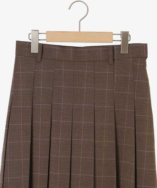 le.coeur blanc（ルクールブラン） スカート グレンチェックフロント