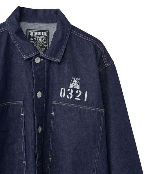 HYSTERIC GLAMOUR シャツ 0321 デニムプルオーバーシャツ メンズ