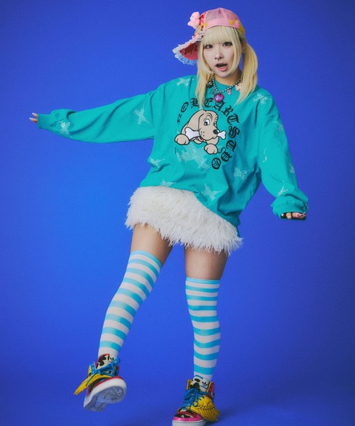 GALFY（ガルフィー） tシャツ ピカピカ注射器ロンT/ブランドロゴ