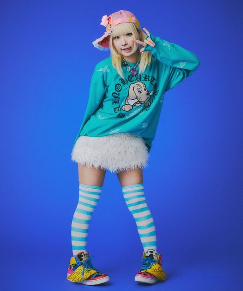 GALFY（ガルフィー） tシャツ ピカピカ注射器ロンT/ブランドロゴ