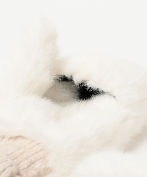 グレースコンチネンタル　フェイクファーミトン　黒 LOU ANDREA フェイクファーミトン / GRACE CONTINENTAL | GRACE