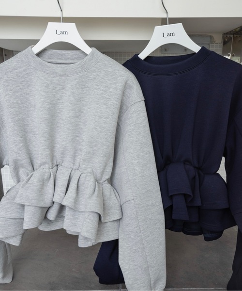 ☆新品☆VALENTIO カムバタフライ ボンディング スウェット I_am トレーナー スウェット frill hem bonding sweat / フリルヘム