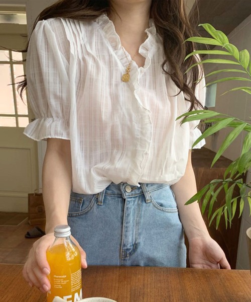 「GLAMOROUS JANE」 半袖ブラウス FREE ホワイト レディース_画像7