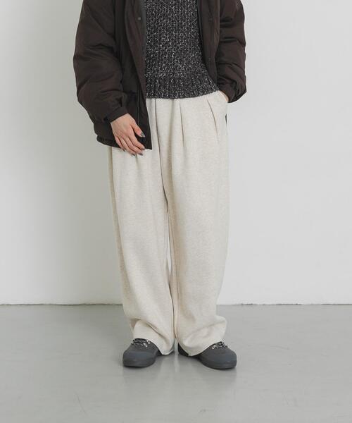 EKAL（エカル） パンツ ボタニルプライム裏起毛タックパンツ