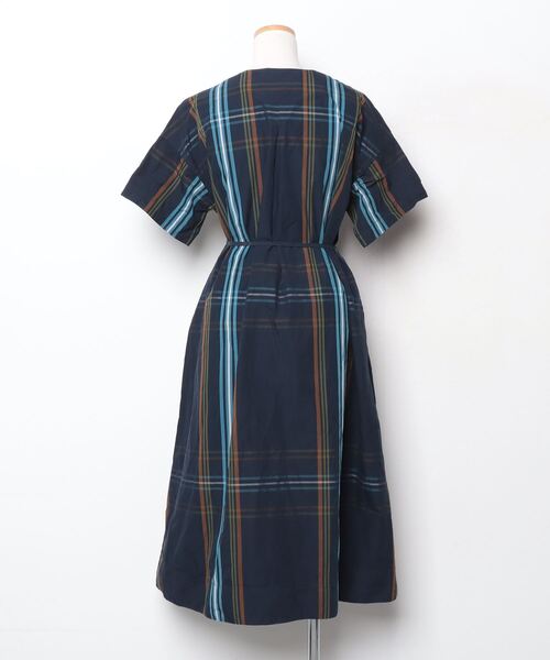 「BEAMS BOY」 半袖ワンピース - ネイビー レディース_画像2
