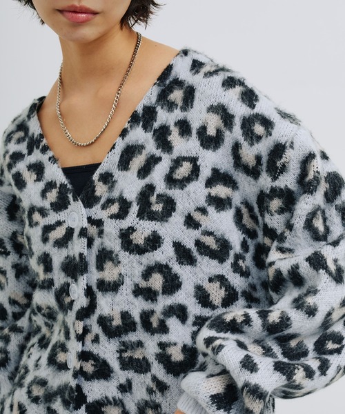atmos girls カーディガン atmos pink Leopard Knit Cardigan 
