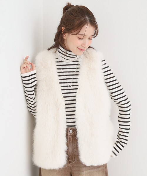 Cutie Blonde（キューティーブロンド） ベスト ジレ ふわふわフェイク