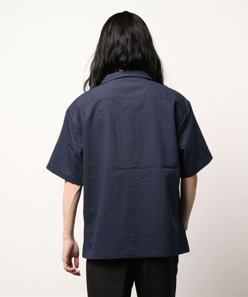 「Grand PARK」 半袖シャツ LARGE ネイビー メンズ_画像2