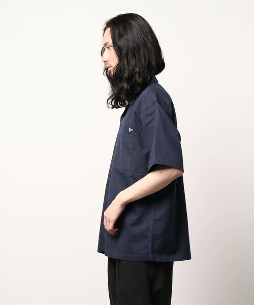 「Grand PARK」 半袖シャツ LARGE ネイビー メンズ_画像3