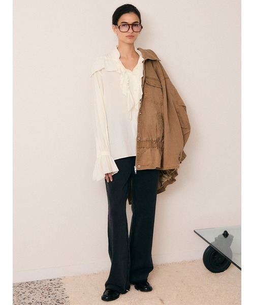 Henon. ブルゾン アウター GATHERING OVER BLOUSON レディース