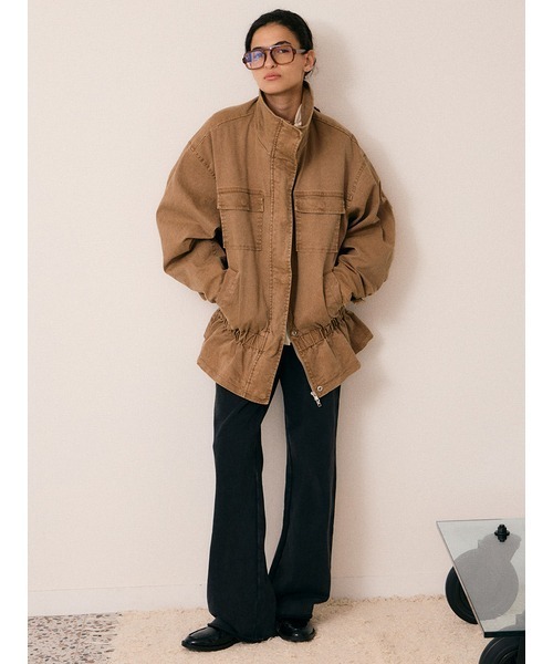 Henon. ブルゾン アウター GATHERING OVER BLOUSON レディース