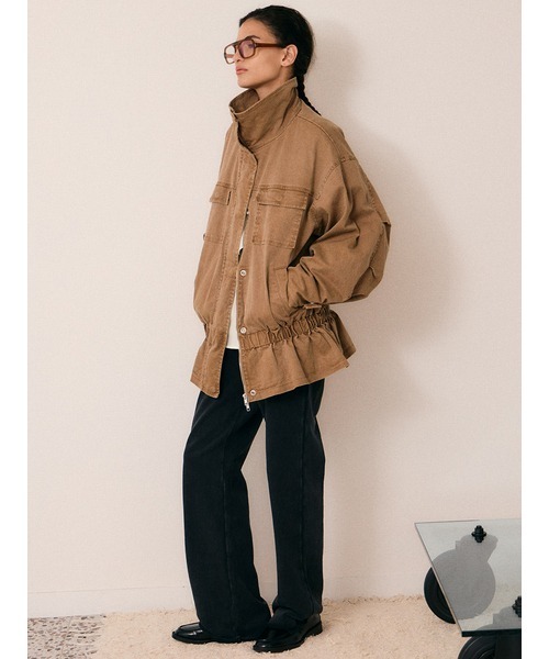 Henon. ブルゾン アウター GATHERING OVER BLOUSON レディース