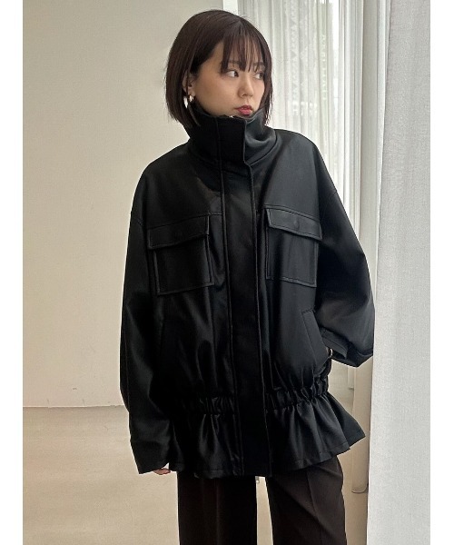 ジャケット・アウター Henon.GATHERING OVER BLOUSON Henon. ブルゾン アウター GATHERING OVER BLOUSON レディース