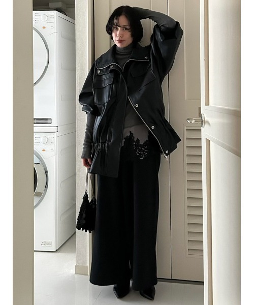 Henon. ブルゾン アウター GATHERING OVER BLOUSON レディース