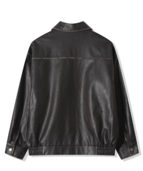 VIBGYOR ブルゾン アウター 「Korea Select」 ウォッシュドフェイク