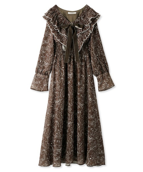 SNIDEL（スナイデル） 長袖ワンピース 0 ブラウン レディース