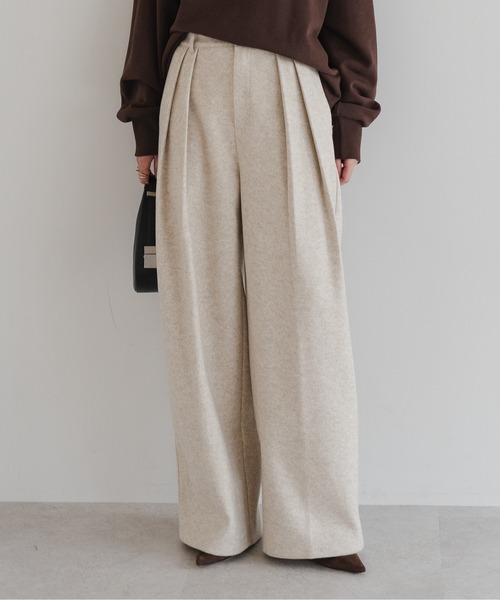 Bonjour Sagan（ボンジュールサガン） パンツ ウールタッチタック