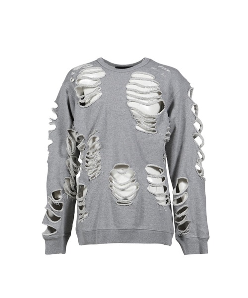 トップス jun/nakayama DISTRESSED CREWNECK / BLK 2/26 発売JUN/NAKAYAMA - SS23 1st Drop