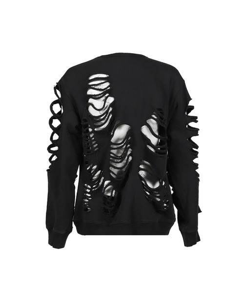 JUN/NAKAYAMA トレーナー スウェット DISTRESSED CREWNECK メンズ