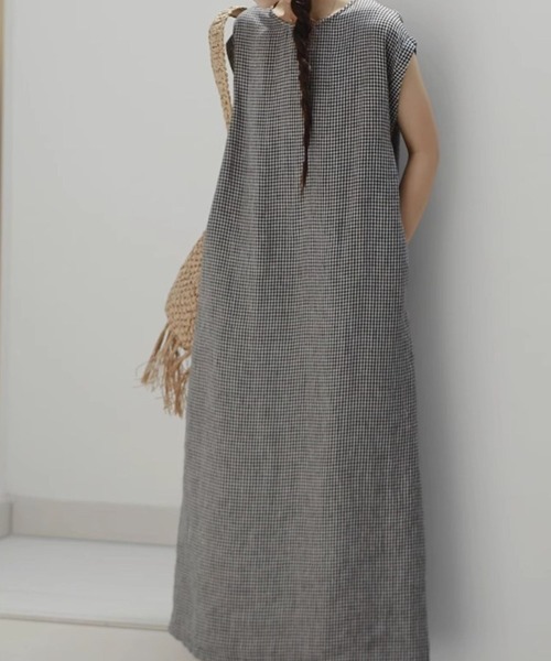 「CADBURY」 ノースリーブワンピース X-LARGE ブラック レディース_画像2