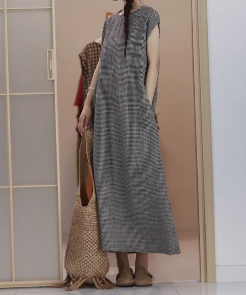 「CADBURY」 ノースリーブワンピース X-LARGE ブラック レディース_画像5