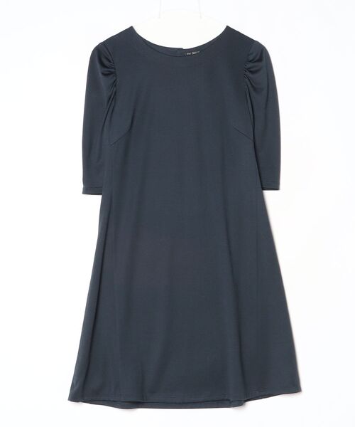 23区（ニジュウサンク） 7分袖ワンピース 38 ネイビー レディース