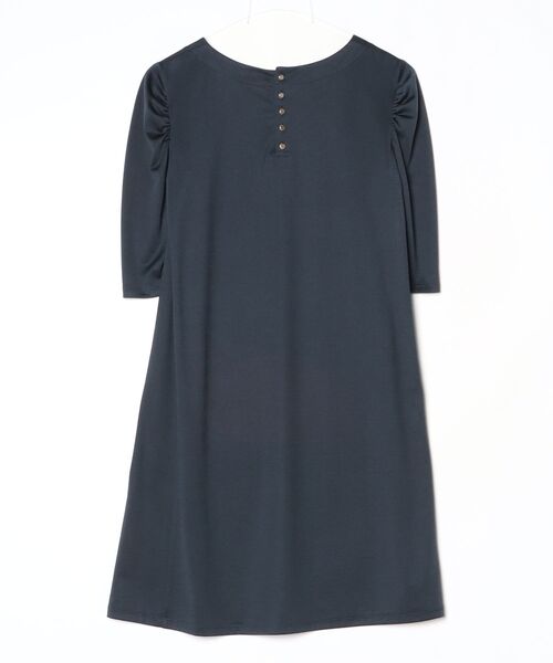 23区（ニジュウサンク） 7分袖ワンピース 38 ネイビー レディース