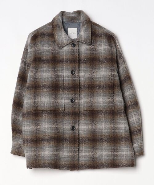 【新品未使用】 LEPSIM チェック柄ジャケット LEPSIM（レプシィム） チェック柄ジャケット FREE グレー レディース