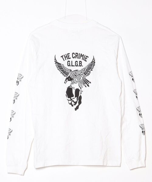 「CRIMIE」 長袖Tシャツ S ホワイト メンズ_画像2