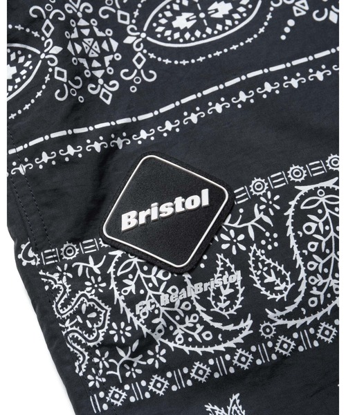 Bristol バンダナ柄パンツ ブラック/ホワイト F.C.Real Bristol（エフシーレアルブリストル） パンツ BANDANA NYLON